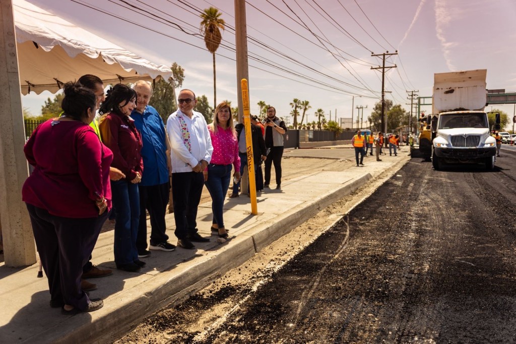 MEXICALI BRILLA: NORMA BUSTAMANTE SUPERVISA LA MODERNIZACIÓN DE BLVR. LÁZARO&nbsp;CÁRDENAS
