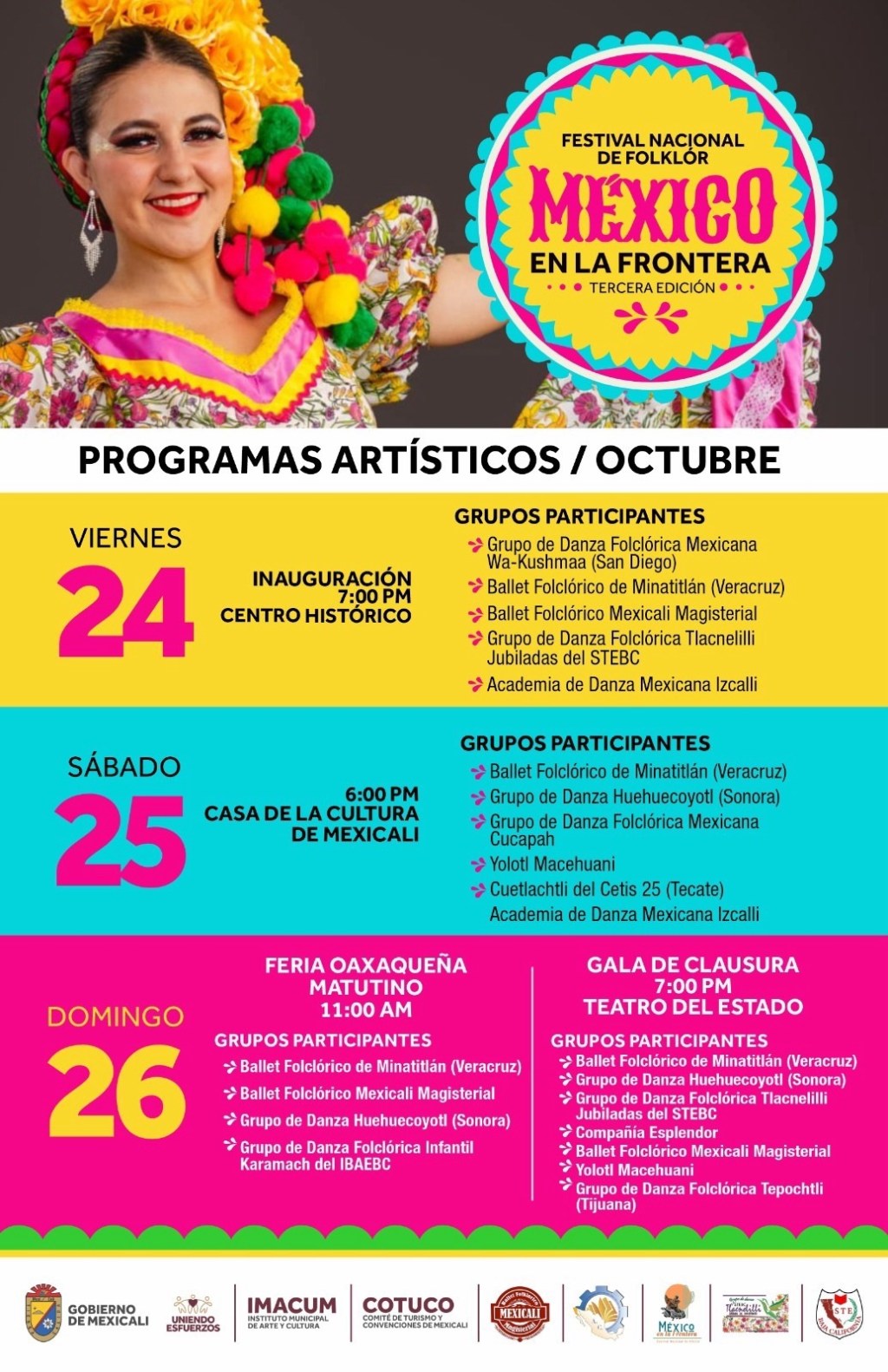 GOBIERNO DE MEXICALI INVITA AL FESTIVAL NACIONAL DE FOLKLÓR «MÉXICO EN LA&nbsp;FRONTERA»